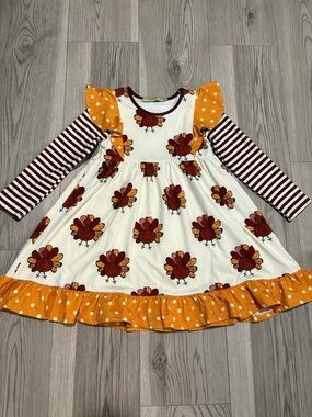 Millie Loves Lily Thanksgiving Turkey Dress Size 5